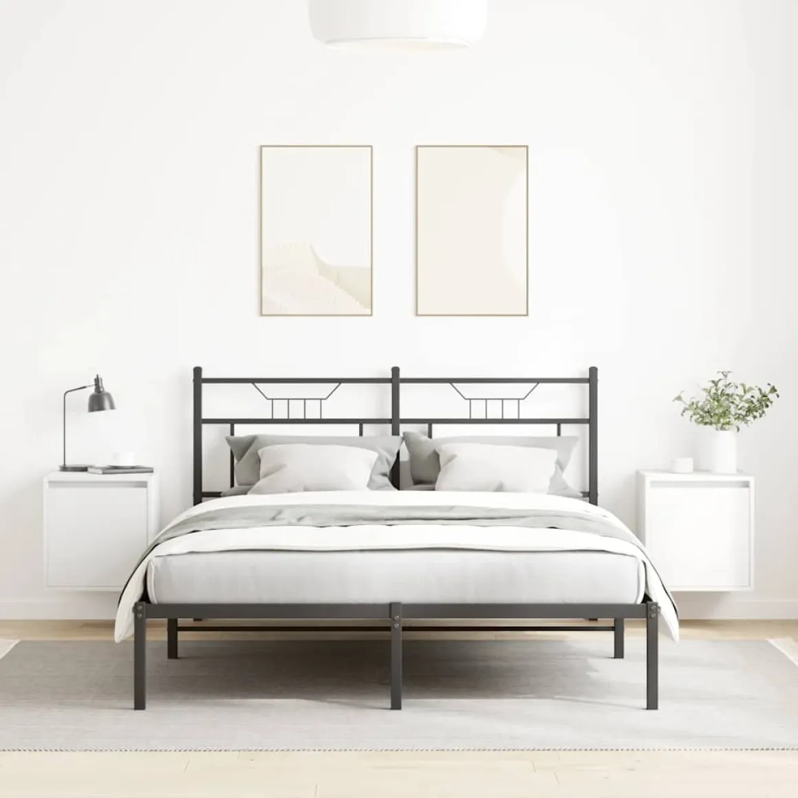 Pack de 2 mesitas de noche Camelia con puerta blanco 40x38x34 cm