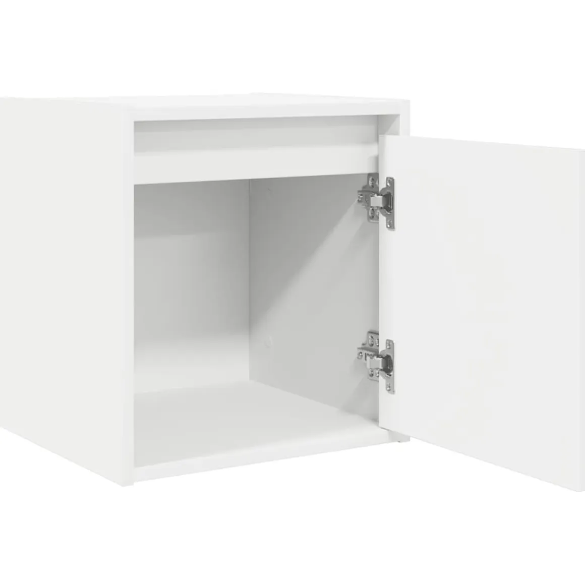 Pack de 2 mesitas de noche Camelia con puerta blanco 40x38x34 cm