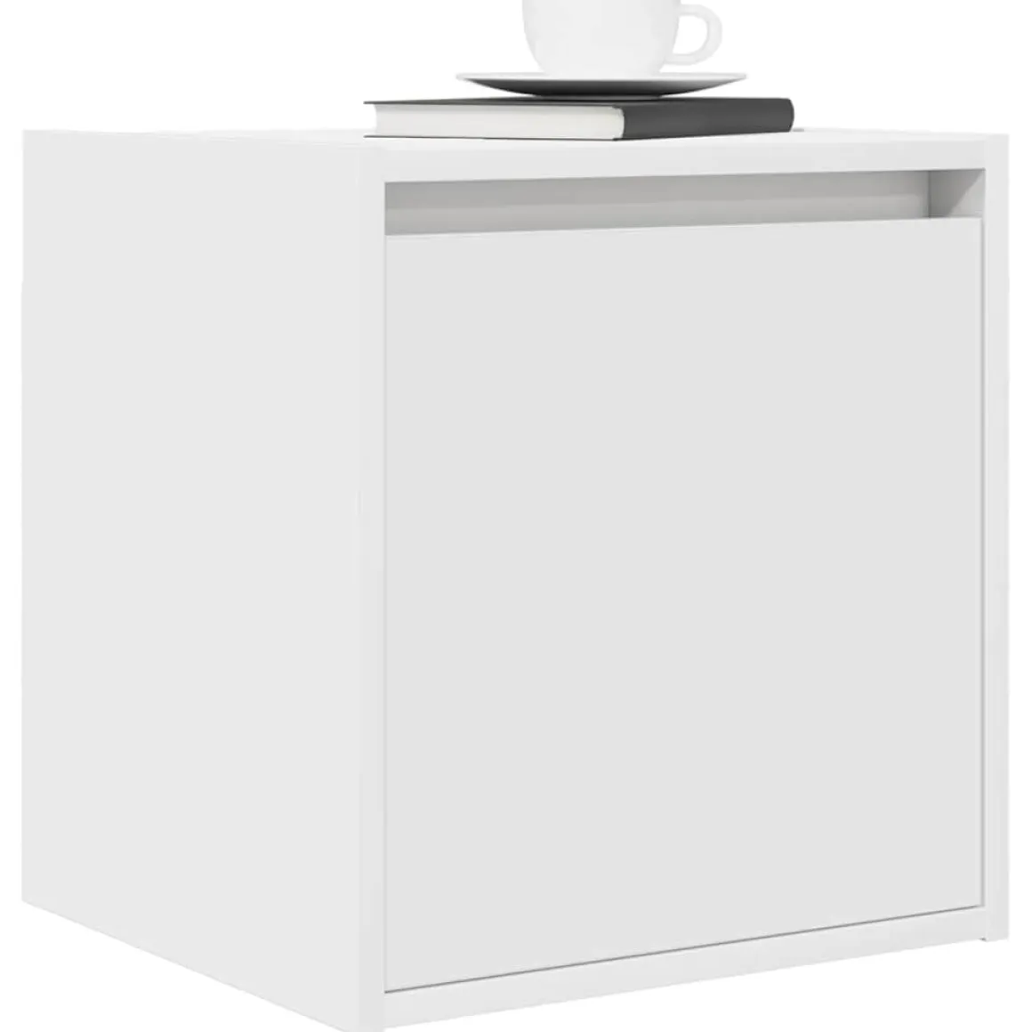 Pack de 2 mesitas de noche Camelia con puerta blanco 40x38x34 cm