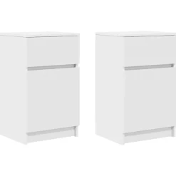 Pack de 2 mesitas de noche Poniente 1 cajón + puerta 65x39x35 cm