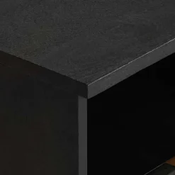 Pack de 2 mesitas de noche Tristán con cajón + compartimento negro 46x40x33 cm