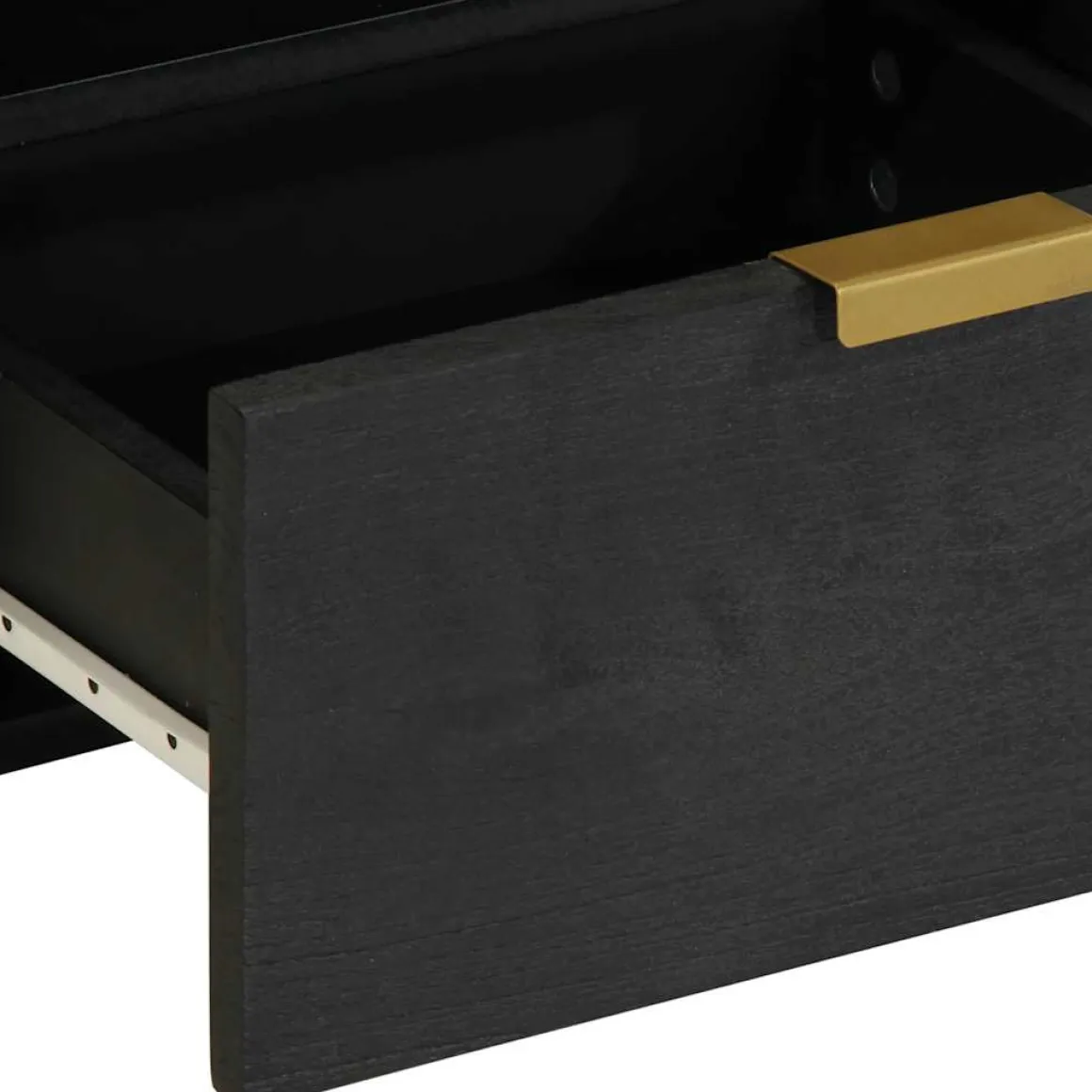 Pack de 2 mesitas de noche Tristán con cajón + compartimento negro 46x40x33 cm