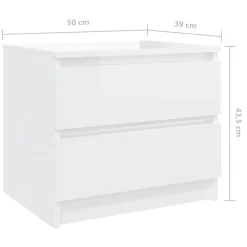 Pack de 2 mesitas de noche Kampal 2 cajones 43,5x50x39 cm