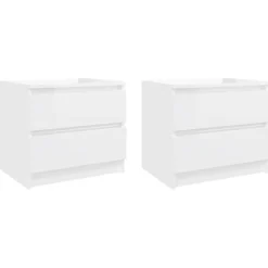 Pack de 2 mesitas de noche Kampal 2 cajones 43,5x50x39 cm