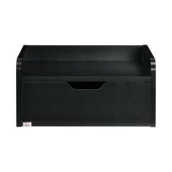 Pack de 2 mesitas de noche Mina Homcom flotantes con cajón negro 19,5x40x30 cm