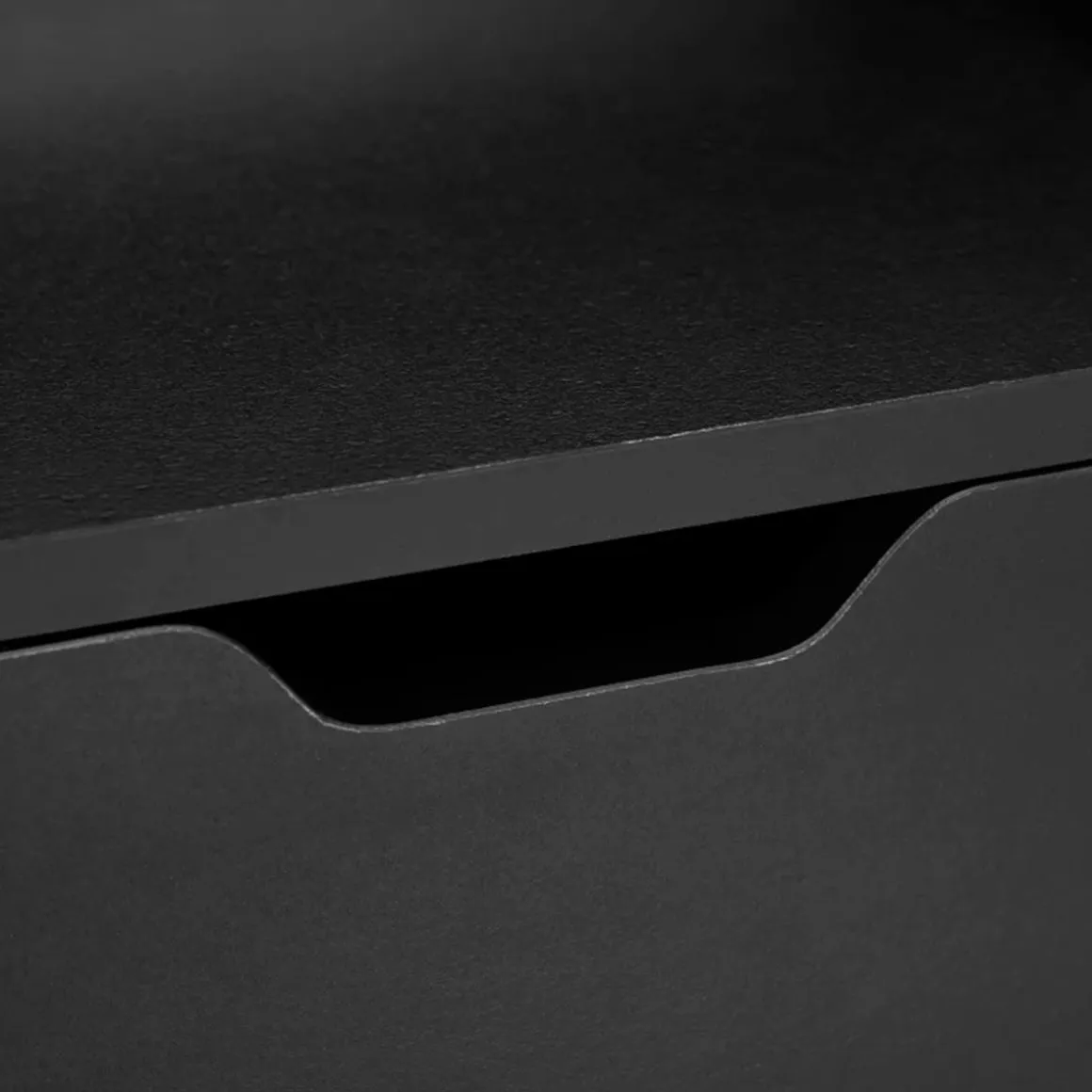 Pack de 2 mesitas de noche Mina Homcom flotantes con cajón negro 19,5x40x30 cm