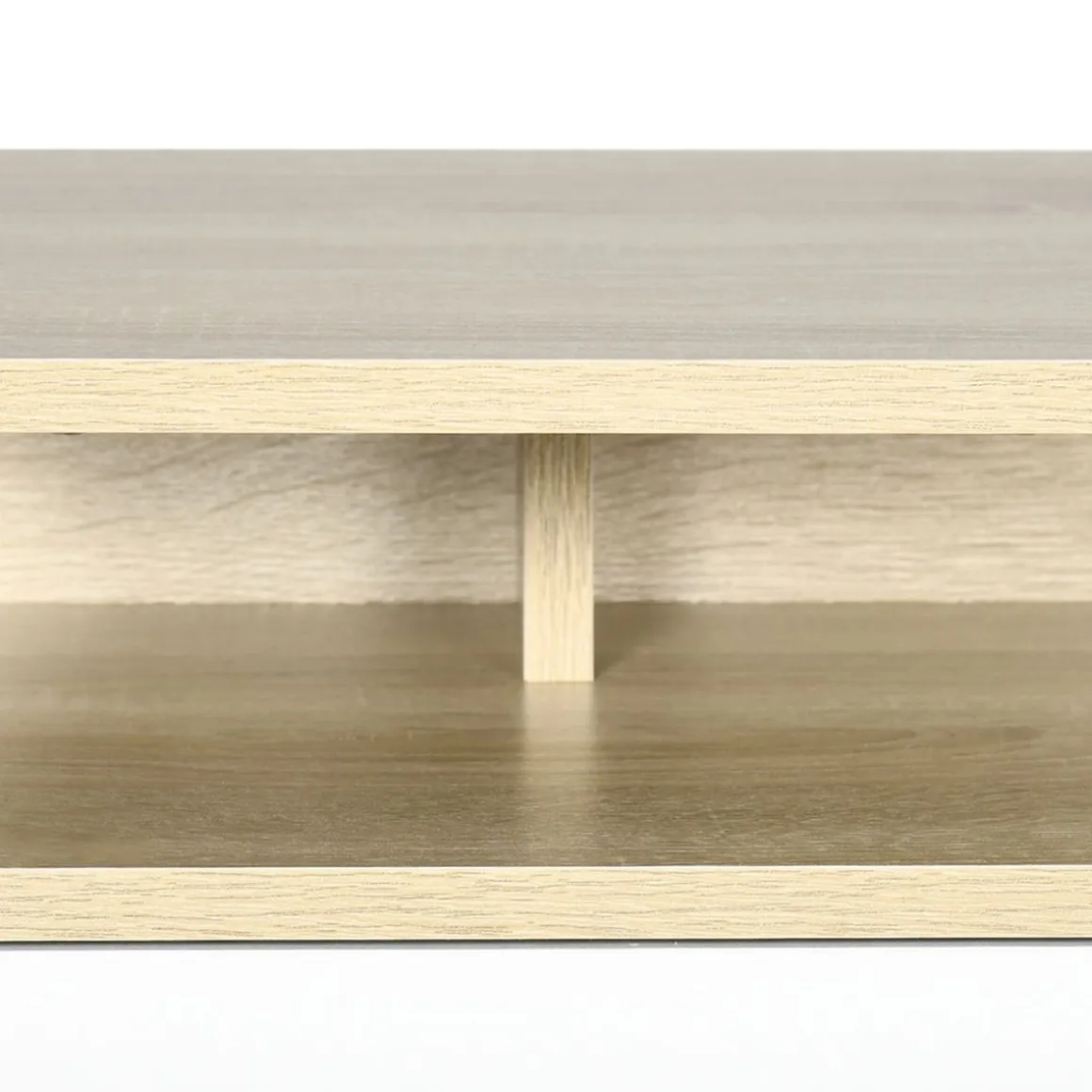 Pack de 2 mesitas de noche Agatha Homcom 1 cajón blanco/natural 22,5x35x32 cm