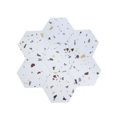Pack de 40 paneles hexagonales adhesivos 23,5x20,5 cm