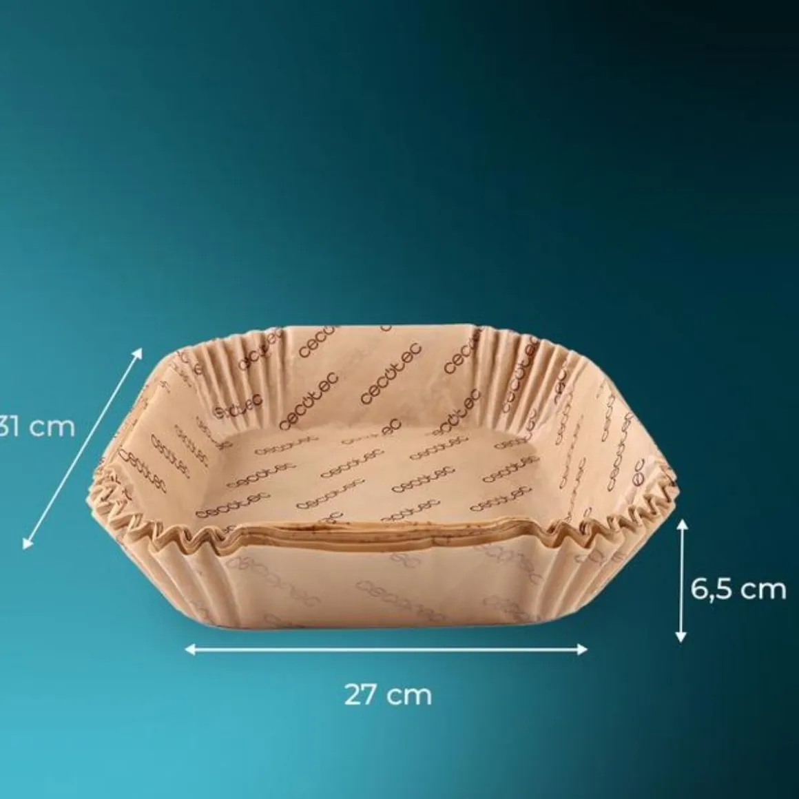 Pack de 150 papeles para freidora de aire Cecotec Cecofry BigBucket Paper 9-11L marrón 6,5x31x27 cm