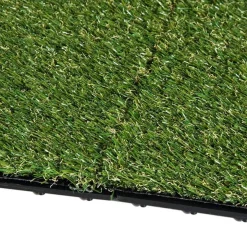 Pack de 10 placas de césped artificial Outsunny verde grosor 25mm