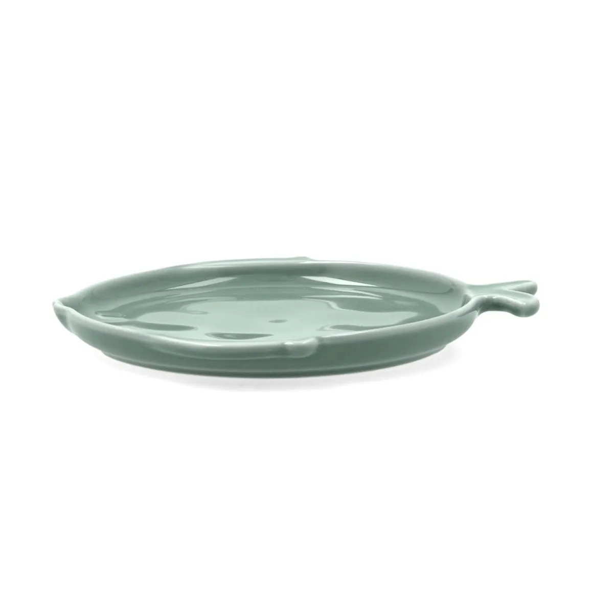 Pack de 6 platos Aura Stela Bidasoa diseño pez porcelana verde 2x19x18 cm