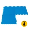 Pack de 8 protectores de suelo para piscinas Intex forma cuadrada azul