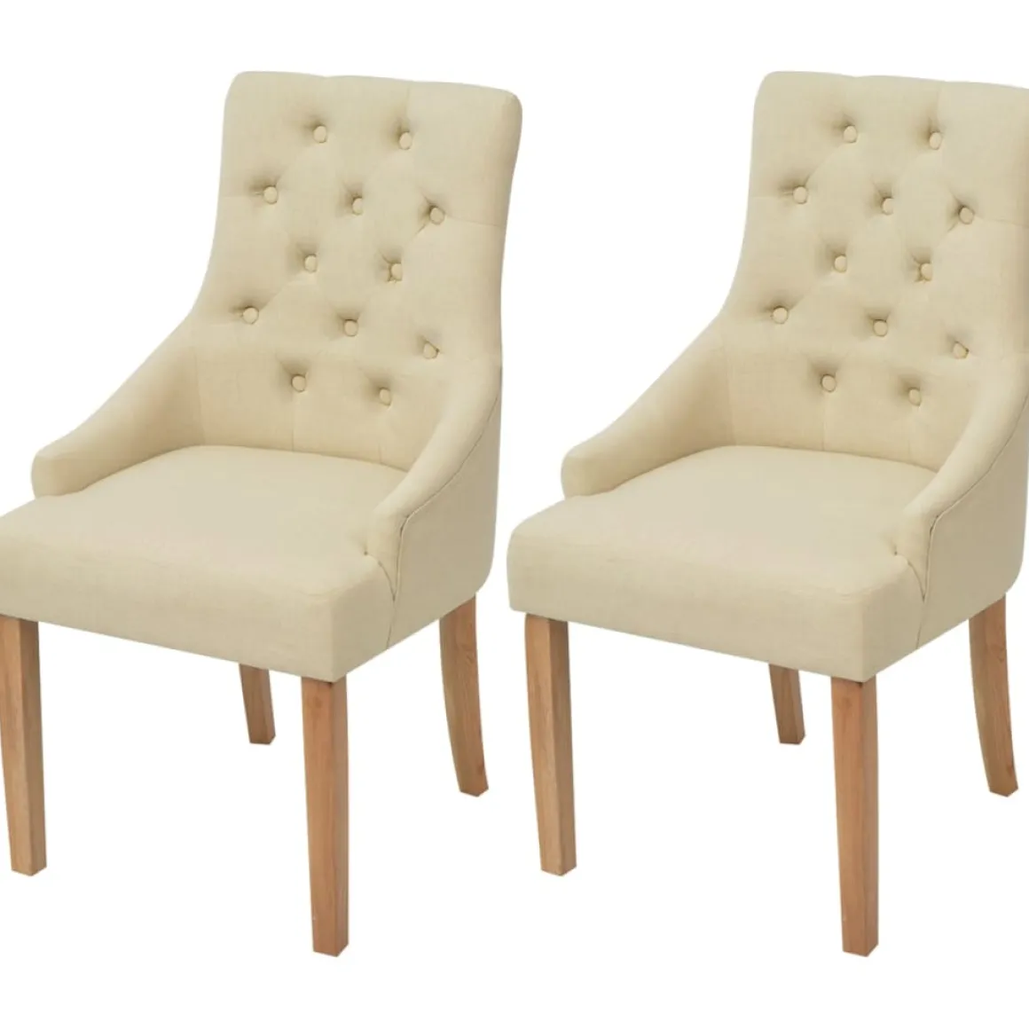Pack de 2 sillas Cala respaldo alto crema 95,5x52x60 cm