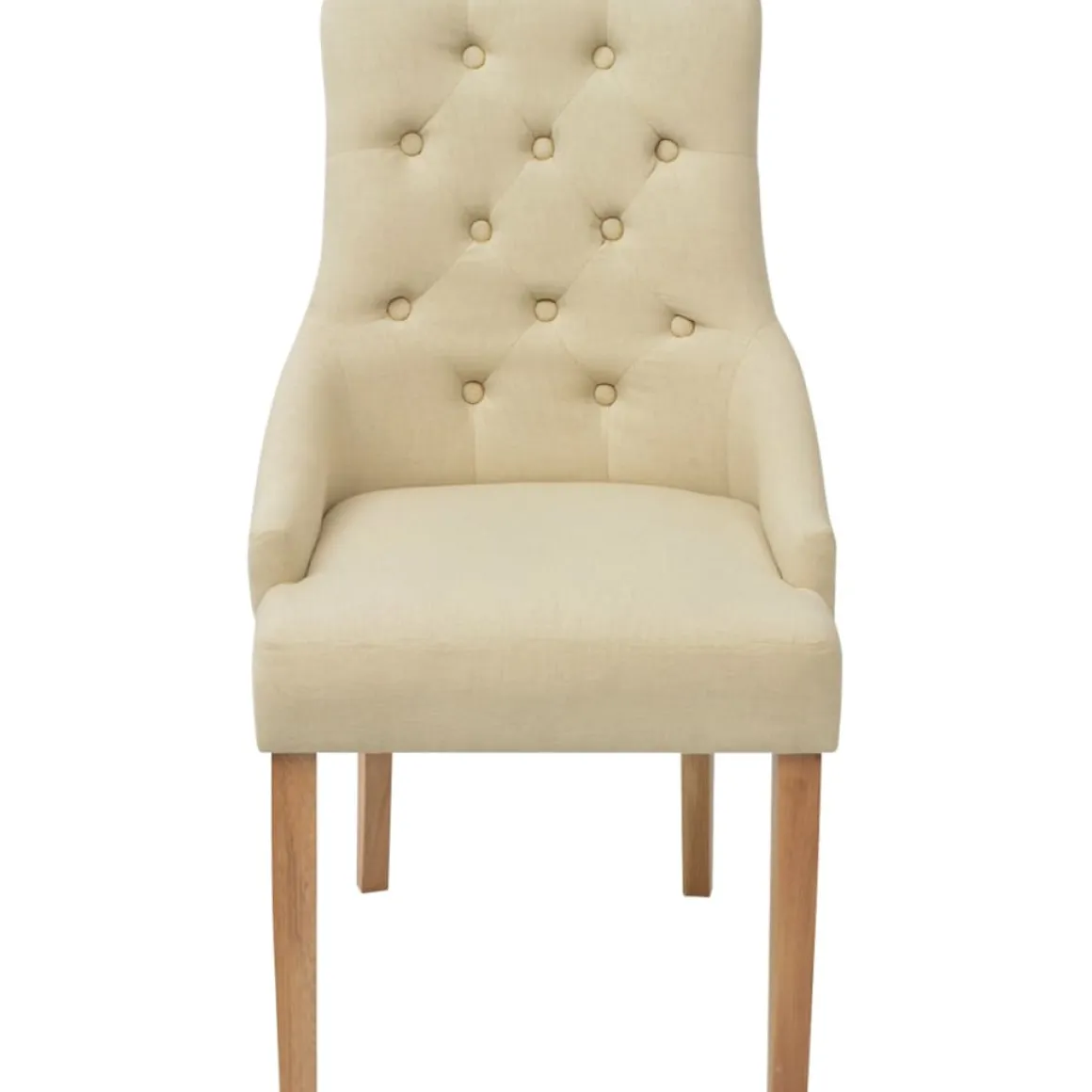 Pack de 2 sillas Cala respaldo alto crema 95,5x52x60 cm