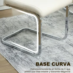 Pack de 4 sillas Cali Homcom asiento acolchado 98x45x61 cm