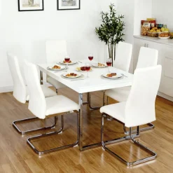 Pack de 4 sillas Cali Homcom asiento acolchado 98x45x61 cm