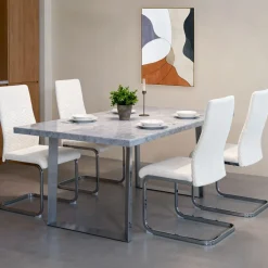 Pack de 4 sillas Cali Homcom asiento acolchado 98x45x61 cm