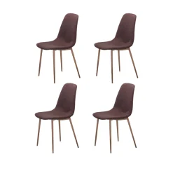 Pack de 4 sillas Cody marrón 87x43x42 cm