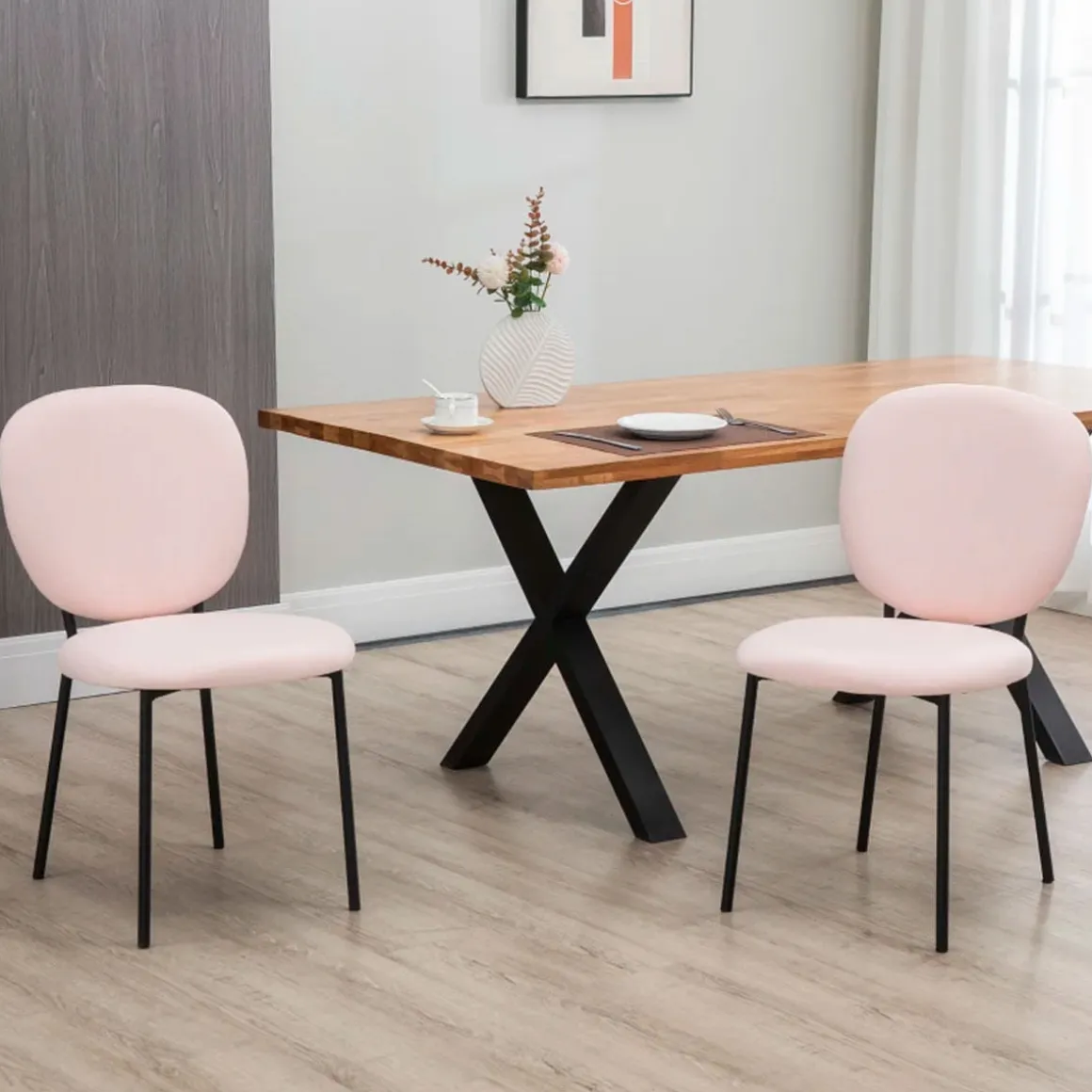 Pack de 2 sillas de comedor Gamma Homcom 82x46x59 cm