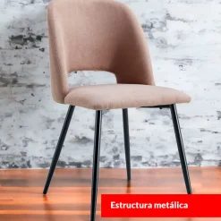 Pack de 2 sillas de comedor Venus tejido acolchado