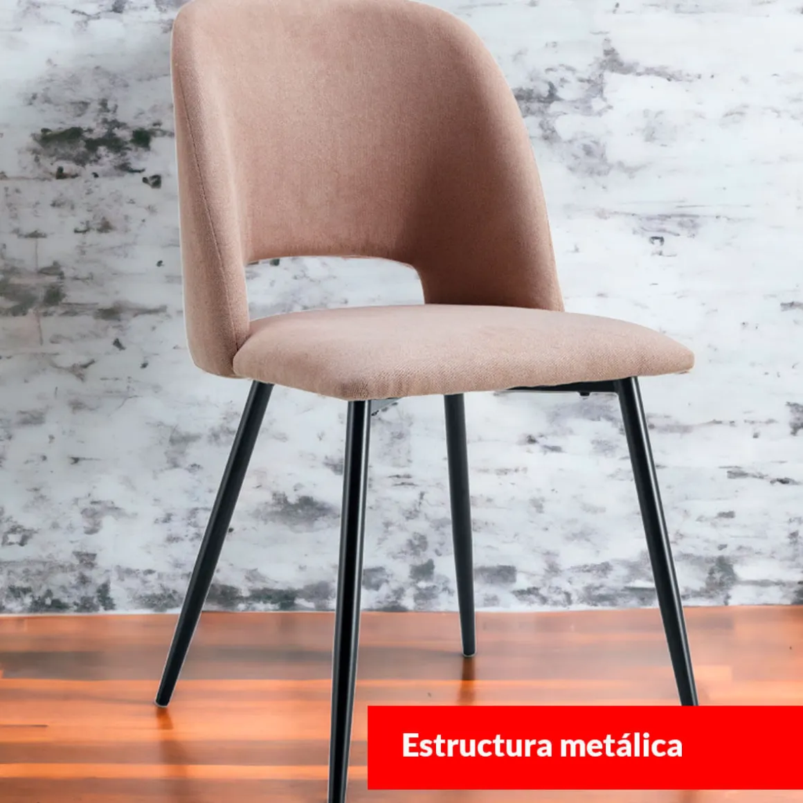 Pack de 2 sillas de comedor Venus tejido acolchado