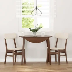 Pack de 2 sillas de comedor Adela respaldo ergonómico marrón claro