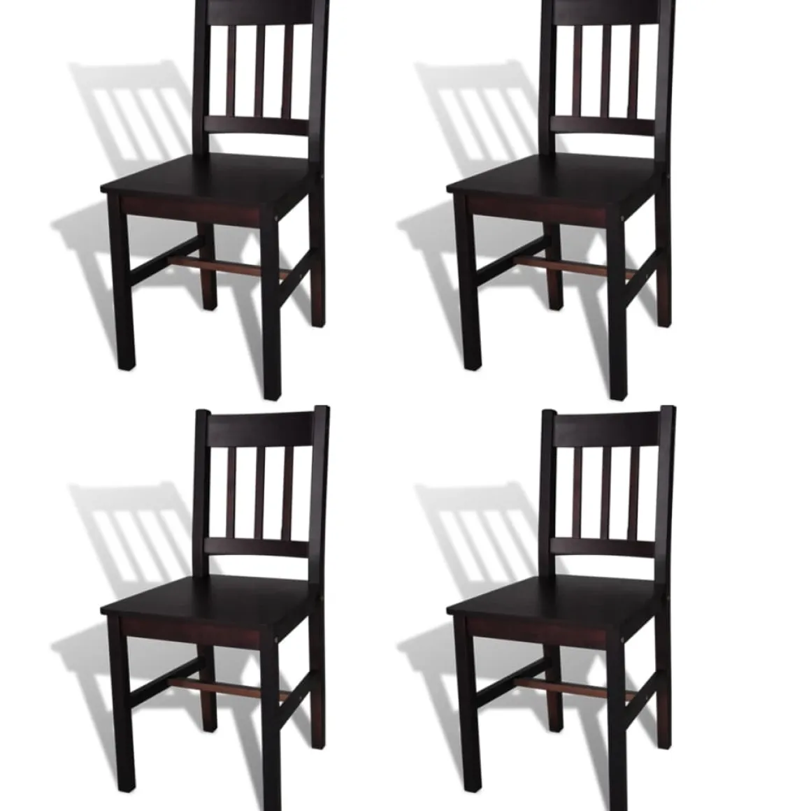 Pack de 4 sillas de comedor Wade madera de pino 85,5x41,5x45,5 cm