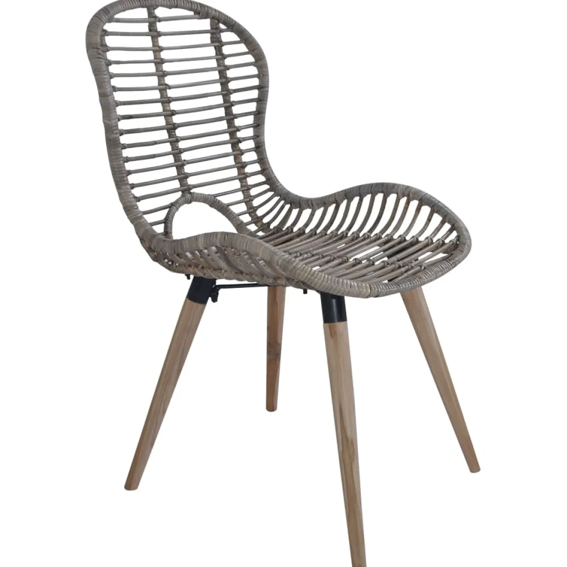 Pack de 4 sillas de comedor Oreo ratán 85x48x64 cm