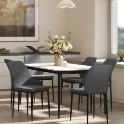 Pack de 2 sillas de comedor Andrea Homcom acolchado