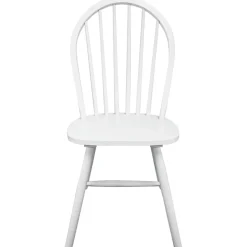 Pack de 4 sillas de comedor Calama madera de caucho blanco 94x46,5x52 cm