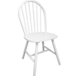 Pack de 4 sillas de comedor Calama madera de caucho blanco 94x46,5x52 cm
