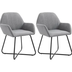 Pack de 2 sillas de comedor Tchia terciopelo 84x61x61 cm