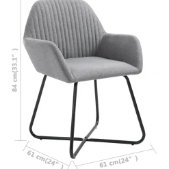 Pack de 2 sillas de comedor Tchia terciopelo 84x61x61 cm