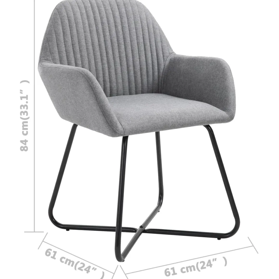 Pack de 2 sillas de comedor Tchia terciopelo 84x61x61 cm