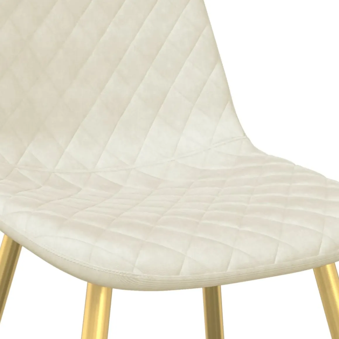 Pack de 6 sillas de comedor Millie terciopelo patas doradas 83x45x53,5 cm