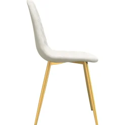 Pack de 6 sillas de comedor Millie terciopelo patas doradas 83x45x53,5 cm