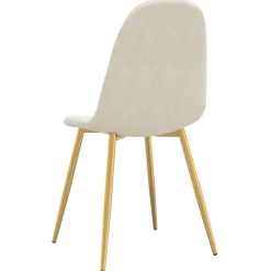 Pack de 6 sillas de comedor Millie terciopelo patas doradas 83x45x53,5 cm