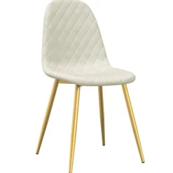 Pack de 6 sillas de comedor Millie terciopelo patas doradas 83x45x53,5 cm