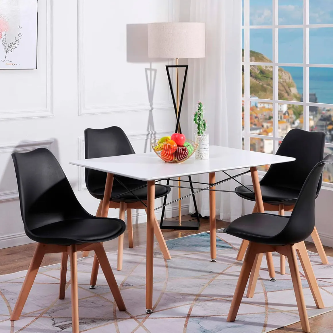 Pack de 4 sillas de comedor Bistro estilo nórdico