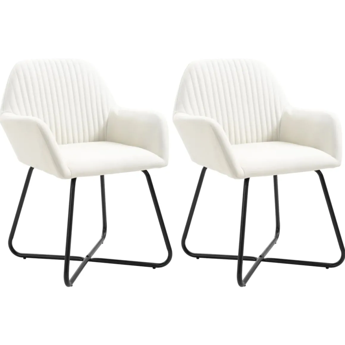 Pack de 2 sillas de comedor Tchia terciopelo 84x61x61 cm