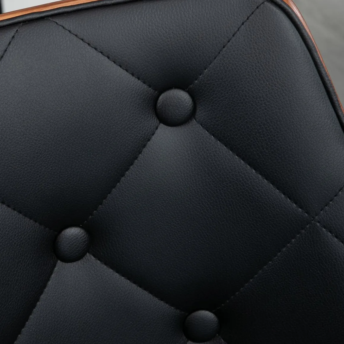 Pack de 2 sillas de comedor Mel Homcom cuero sintético negro