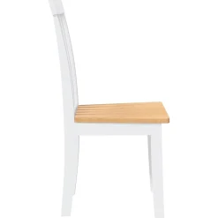 Pack de 2 sillas de comedor Elisa madera maciza blanco/natural