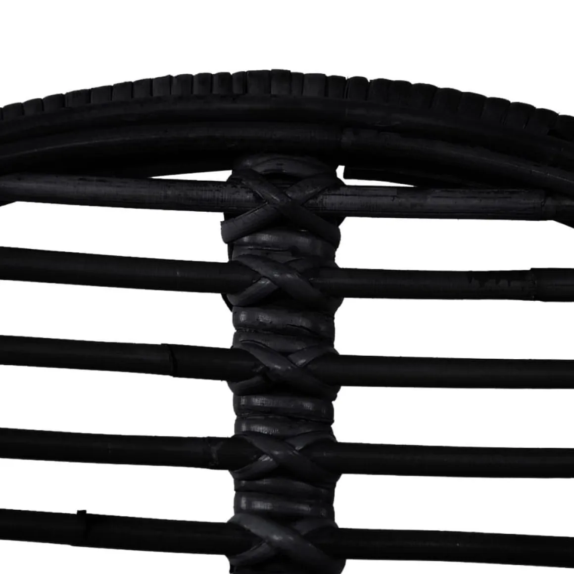 Pack de 4 sillas de comedor Cairo ratán negro 84x49x56 cm