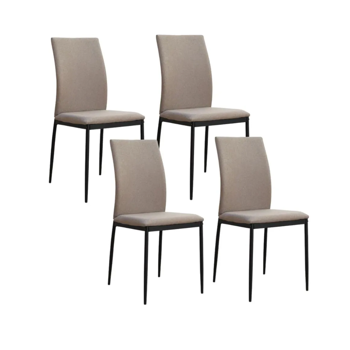 Pack de 4 sillas de comedor Ismael 106x50x23 cm