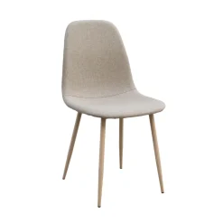 Pack de 4 sillas de comedor Malmo beige 87x44x30 cm
