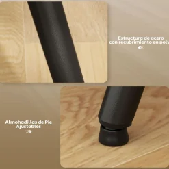 Pack de 4 sillas de comedor Macarena Homcom crema