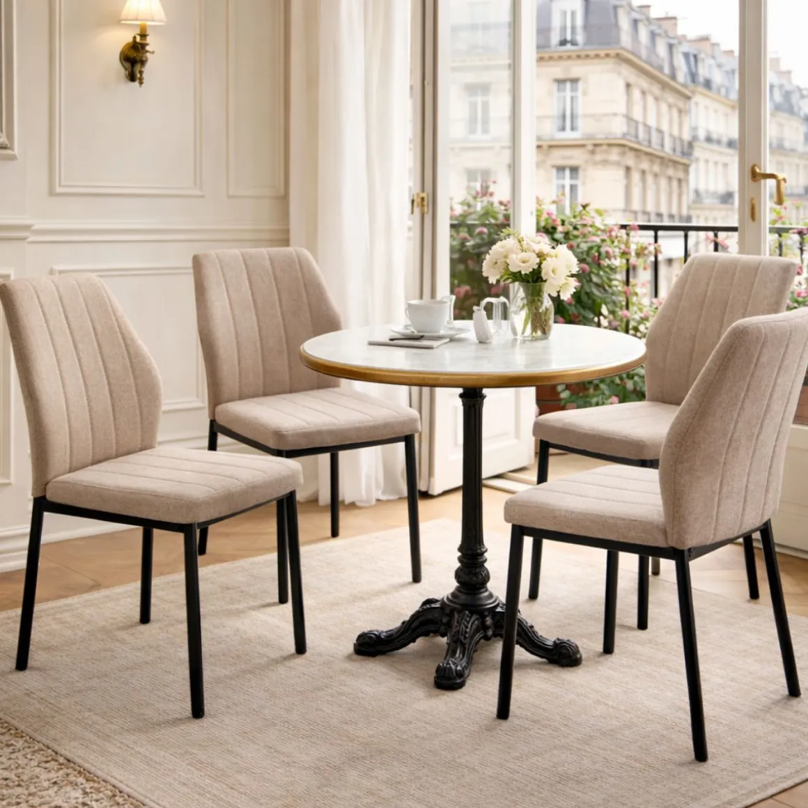 Pack de 4 sillas de comedor Loreto 86x43x50 cm