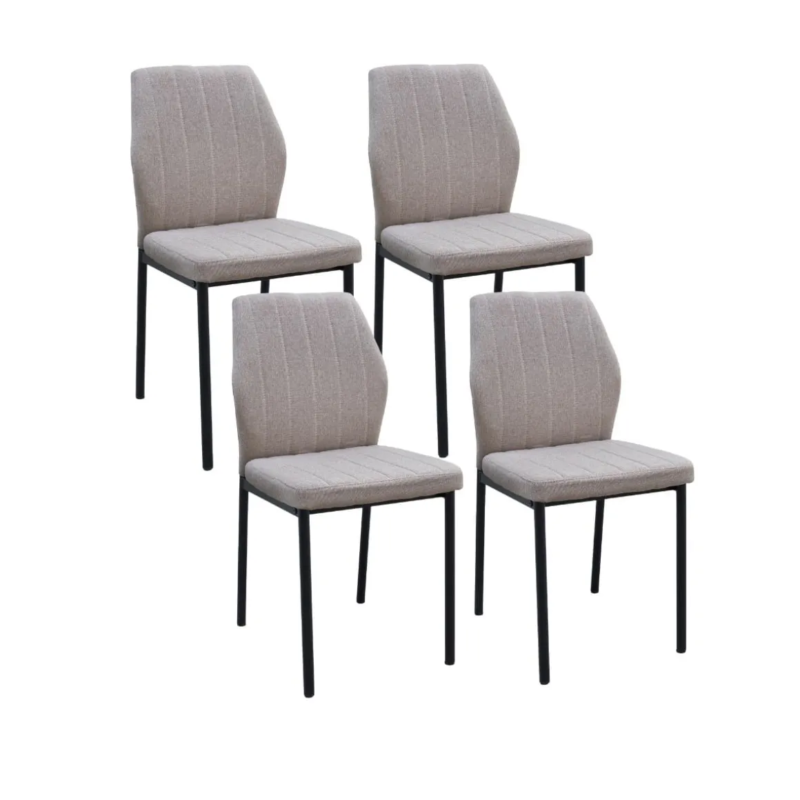 Pack de 4 sillas de comedor Loreto 86x43x50 cm