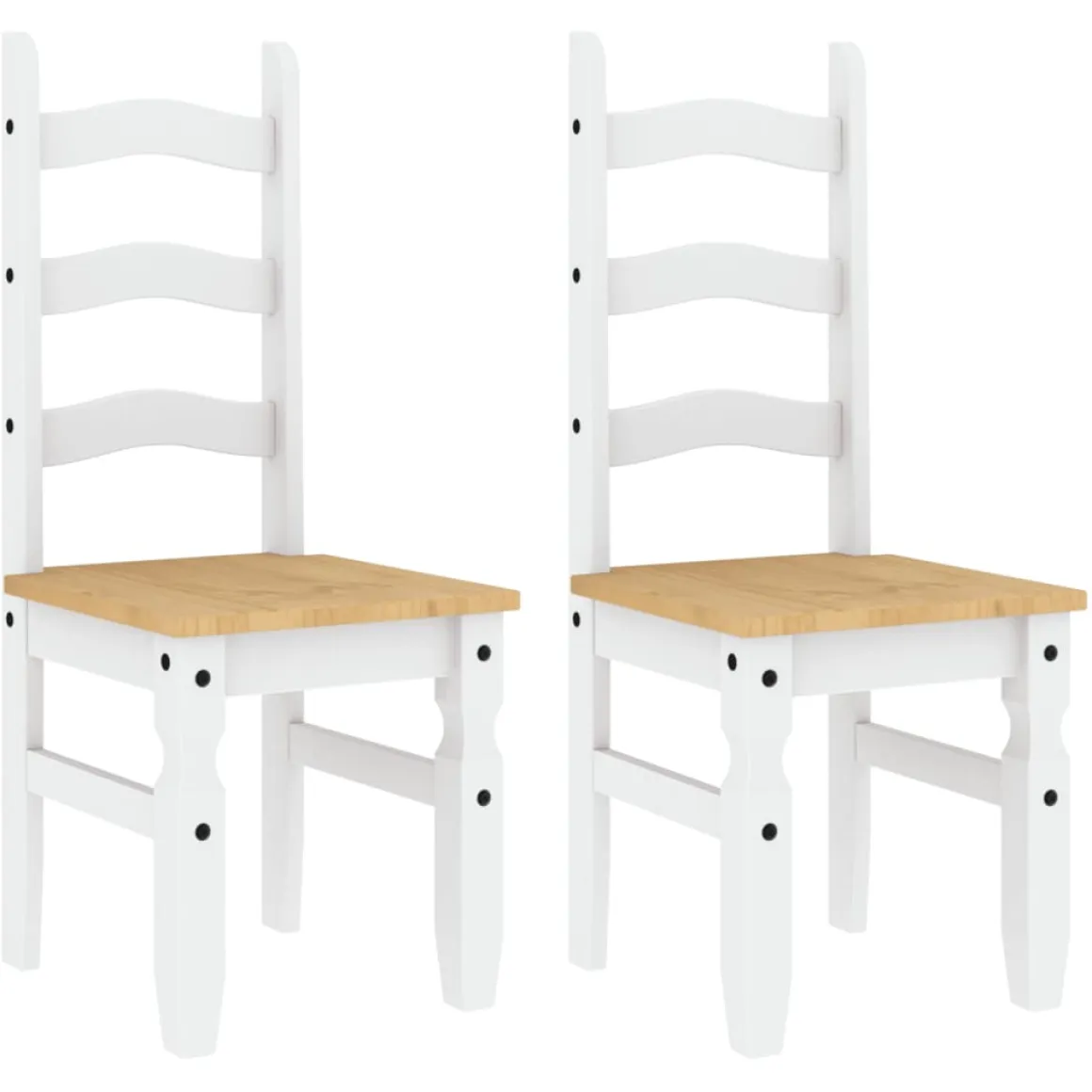 Pack de 2 sillas de comedor Corona madera de pino 107x42x47 cm