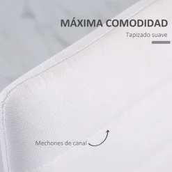 Pack de 4 sillas de comedor Olvera Homcom tapizado lino 97x41x50 cm
